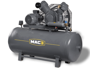 Two stage piston compressors